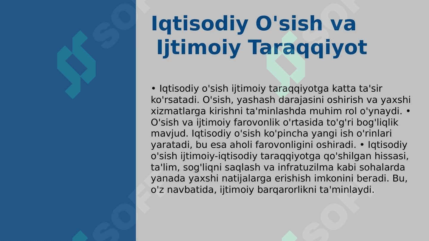 Iqtisodiy o'sish, uning turlarini va hisoblash usullari 6