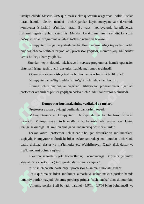 Kompyuter qurilmalari vazifalari (asosiy va qo‘shimcha qurilmalar) 3