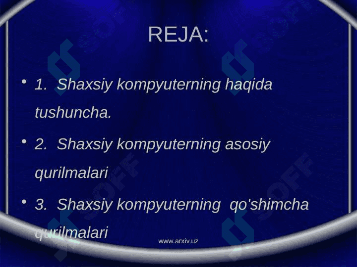 Kompyuter qurilmalari vazifalari (asosiy va qo‘shimcha qurilmalar) 2