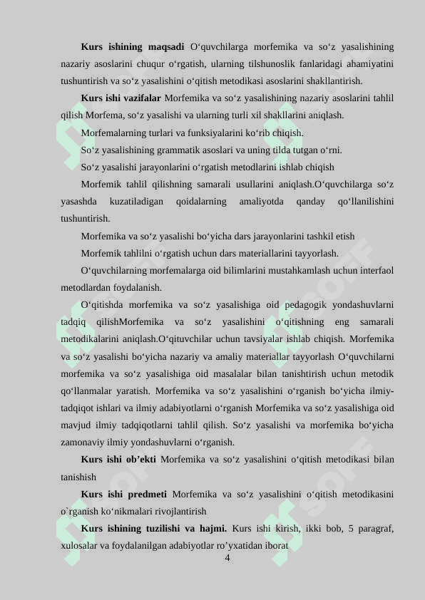 MORFEMIKA VA SO‘Z YASALISHINI O‘QITISH METODIKASI 4