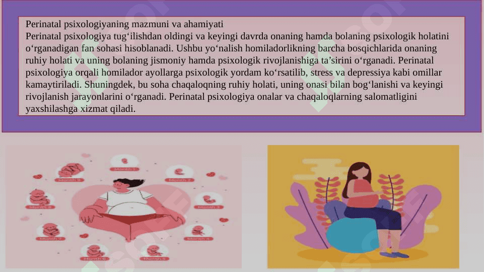 PERINATAL  PSIHOLOGIYA XOMLADOR VA  TUG'RUQ   SLAYD 4