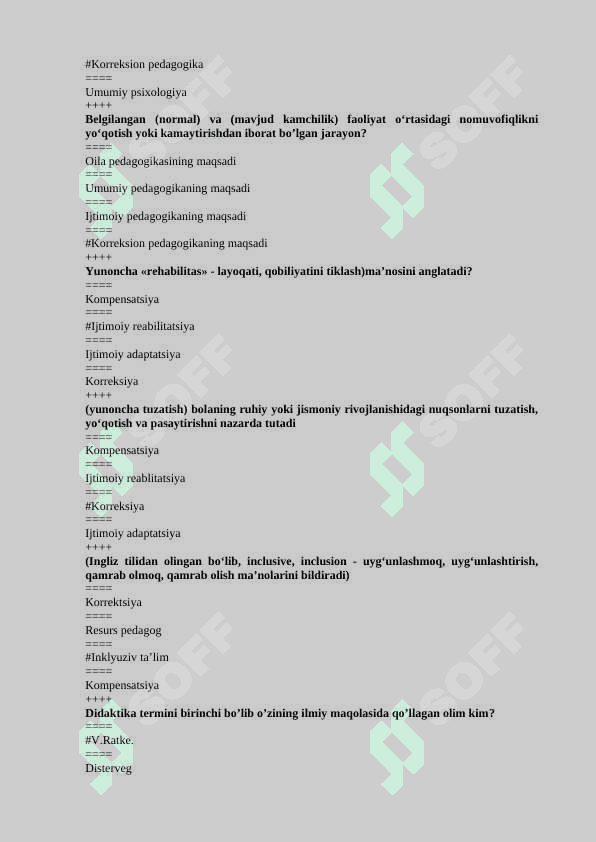pedagogika  200 test 7