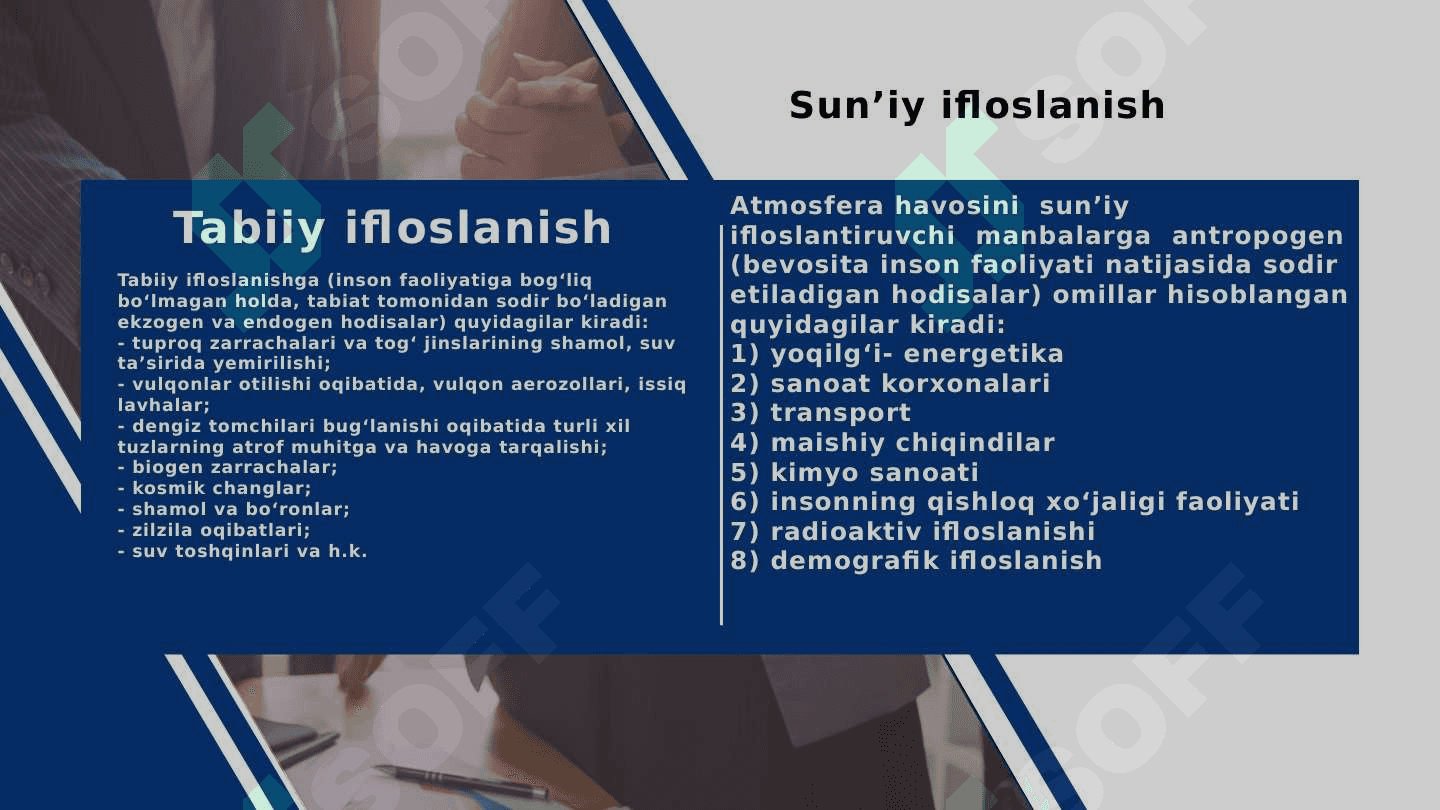 Atmosfera havosining ifloslanishi 7