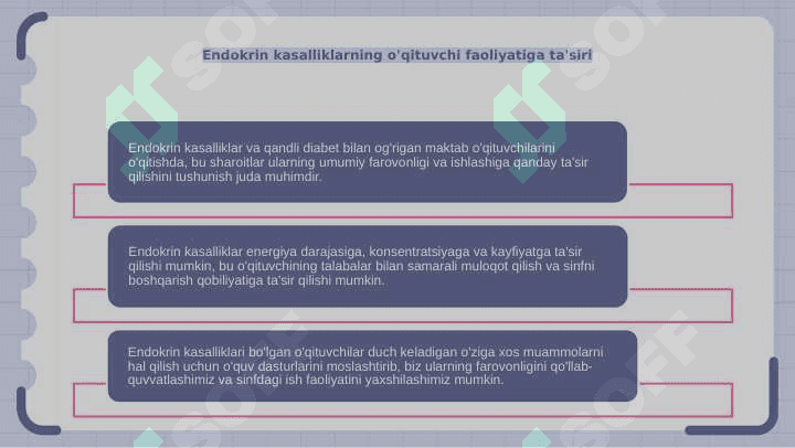 Ichki sekretsiya bezlari kasalliklari qandli diabet bilan ogʻrigan maktab oʻquvchilari bilan mashgʻulot oʻtish tamoyillari 3