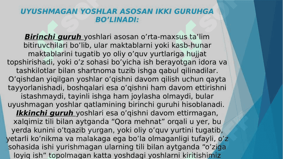 Uyushmagan yoshlar bilan olib boriladigan ijtimoiy-pedagogik ish 4
