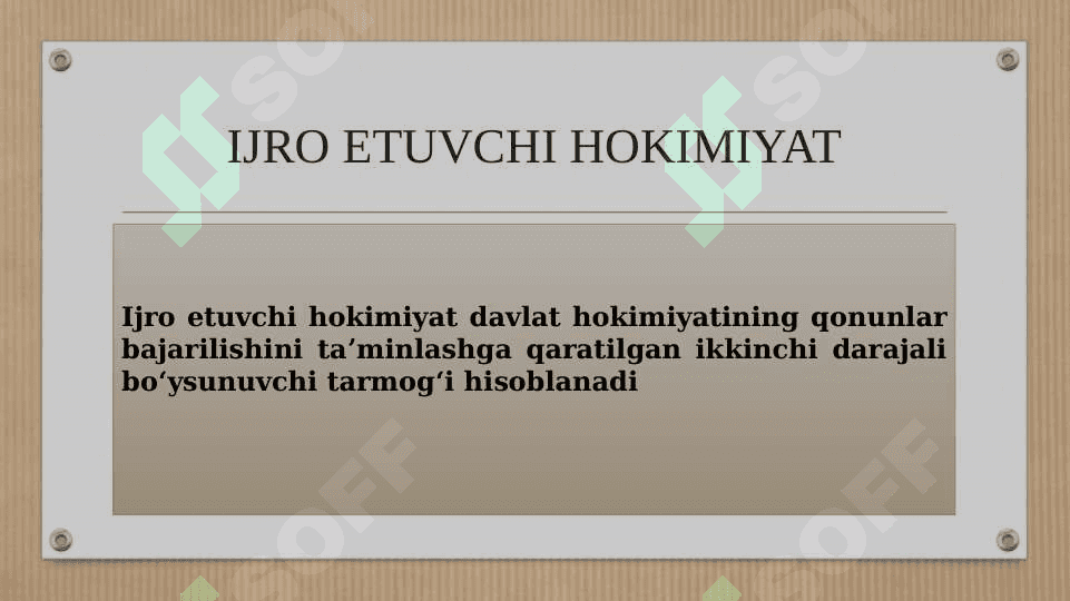 Ijro etuvchi hokimiyat 5