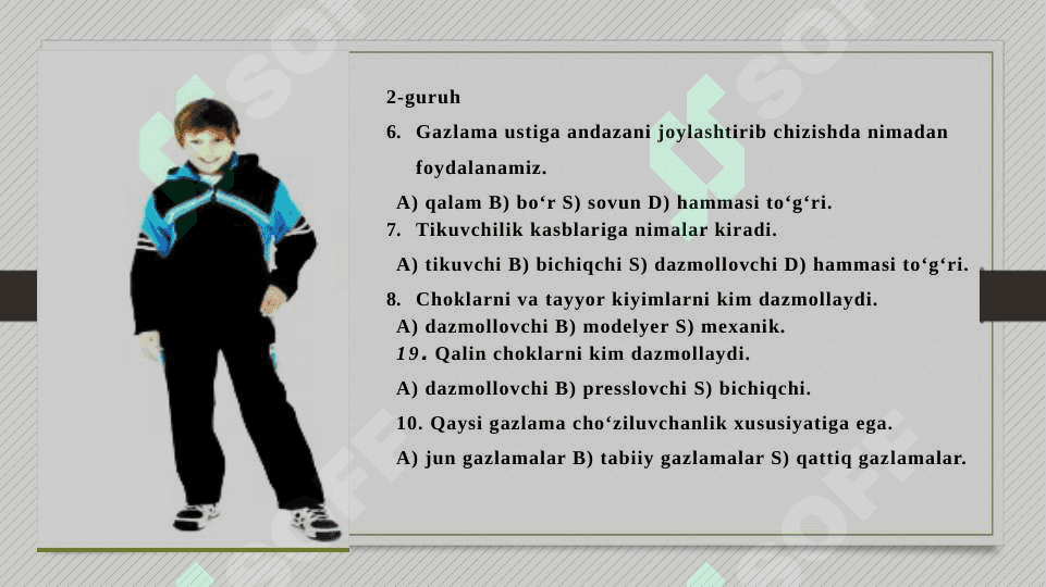 Kiyim haqida umumiy ma’lumot 8