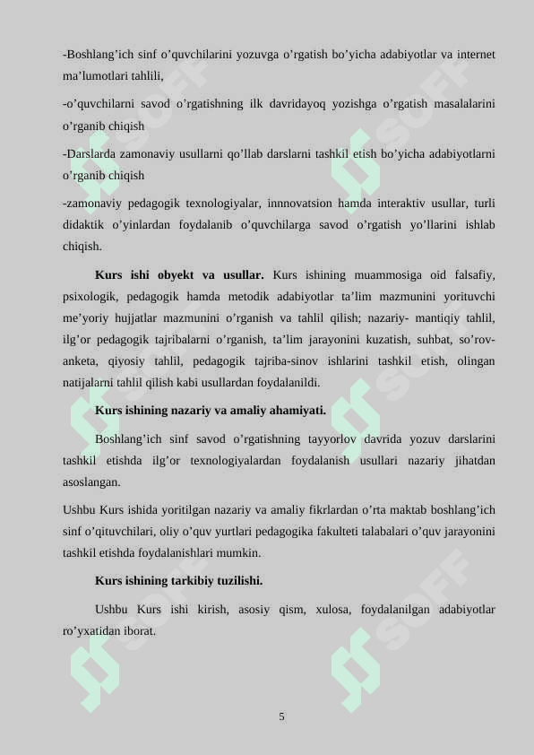 Yozuvga oʻrgatishning tashkiliy va gigiyenik qoidalari 5