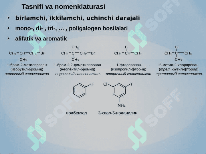 mono- di- va poligalogenli hosilalar 2