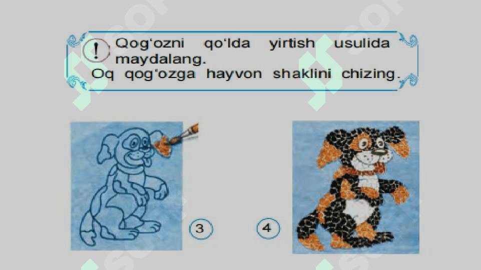Mavzu:MOZAIKA USULIDA HAYVON SHAKLINI YASASH 3