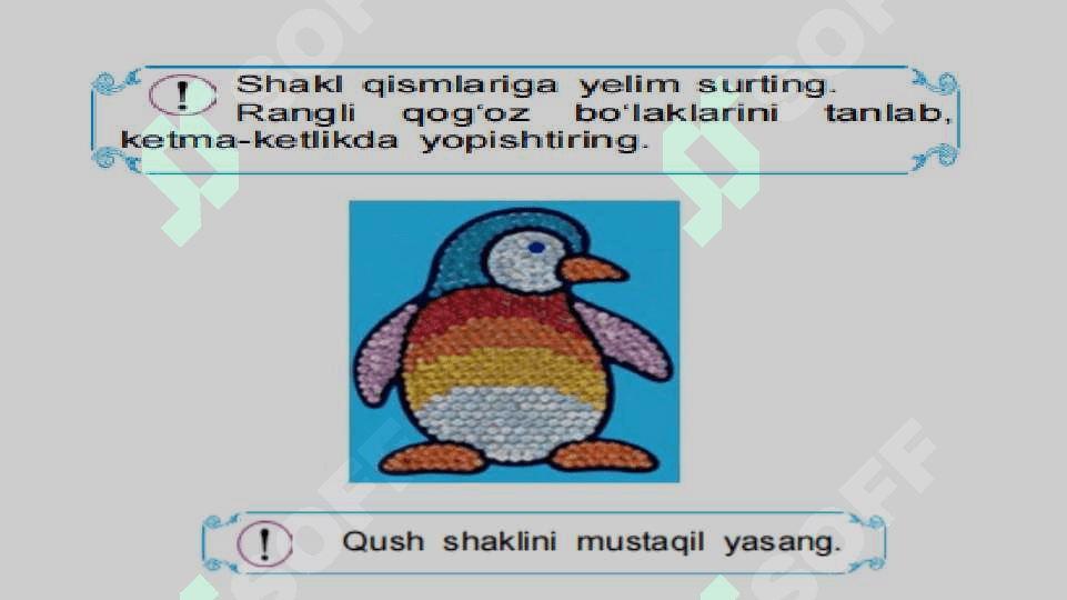 Mavzu:MOZAIKA USULIDA HAYVON SHAKLINI YASASH 4
