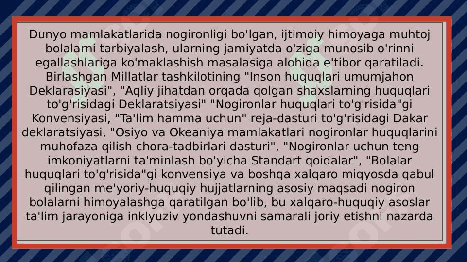Chet elda alohida yordamga muhtoj bolalarning inklyuziv taʼlimi 3