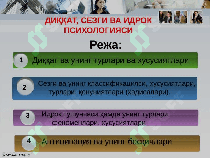 Diqqat, sezgi va idrok psixologiyasi 2