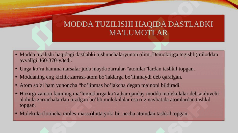 Modda tuzilishi 2