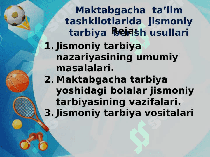 Maktabgacha  ta’lim tashkilotlarida  jismoniy tarbiya  berish usullari 2