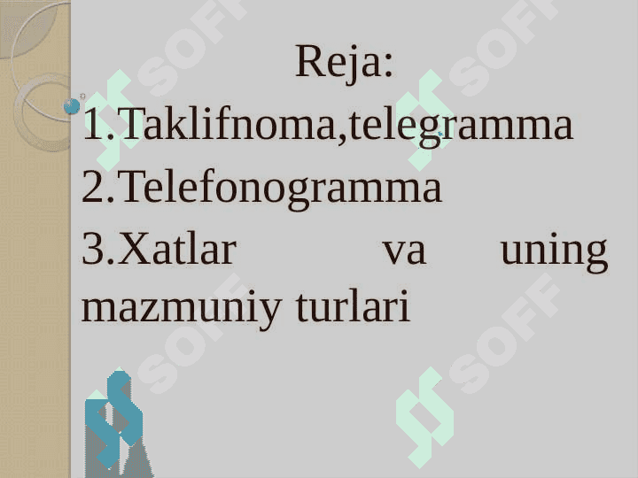 Xizmat yuzishmalari va uning turlari 2