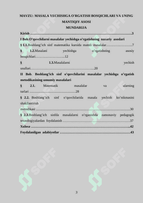 MASALA YECHISHGA O'RGATISH BOSQICHLARI VA UNING MANTIQIY ASOSI 2