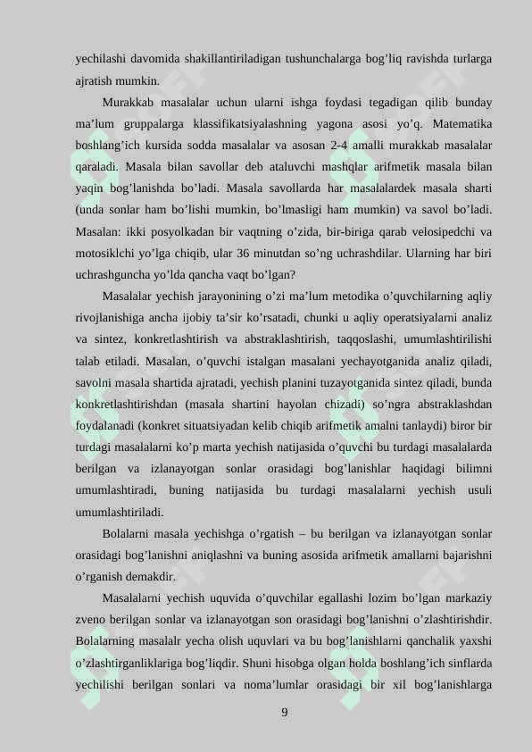 MASALA YECHISHGA O'RGATISH BOSQICHLARI VA UNING MANTIQIY ASOSI 8
