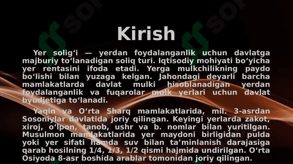 Jismoniy shaxslardan olinadigan yer solig’i 2