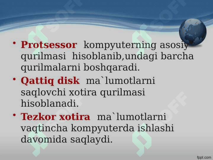 ASOSIY PLATA QURILMASI VAZIFASI VA TURLARI HAQIDA AYTING 7