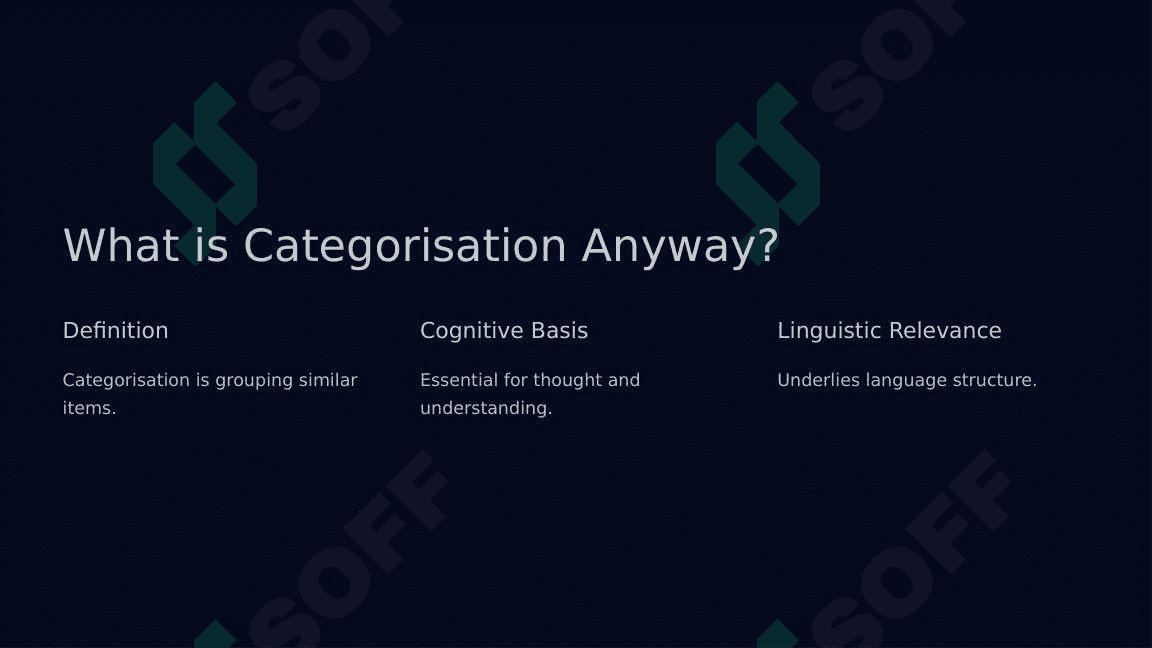 The categorization in linguistics 3