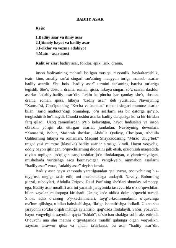 Badiiy asar 1