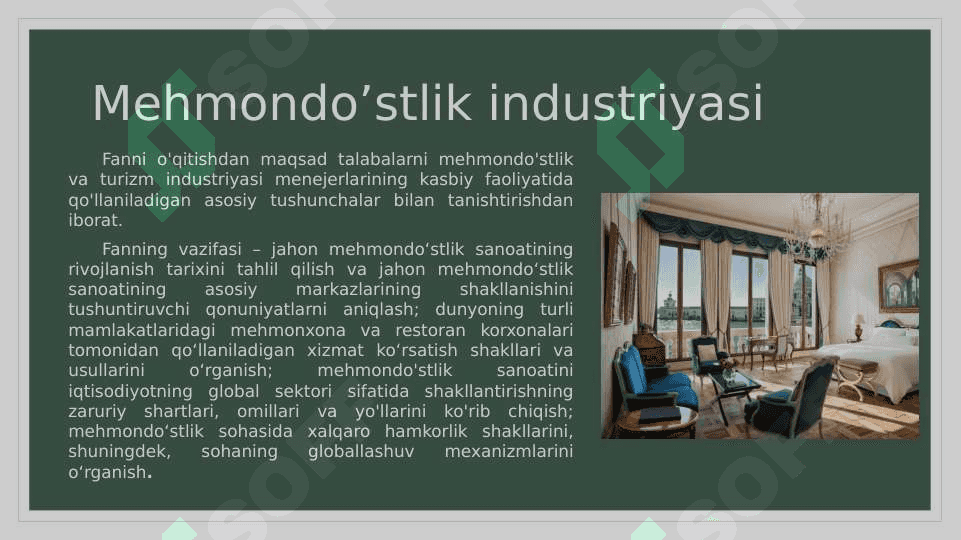 O’zbekistonda mehmondo’stlik industriyasining rivojlanish xususiyatlari 3