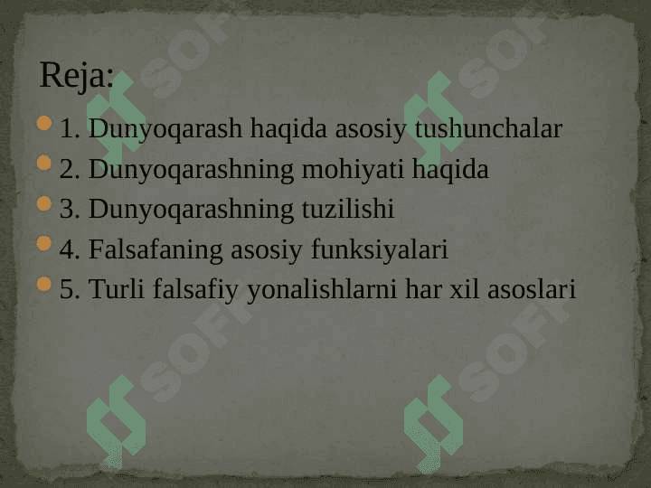 Dunyoqarashning mohiyati, tuzilishi va asosiy funksiyalari ppt slayd 2