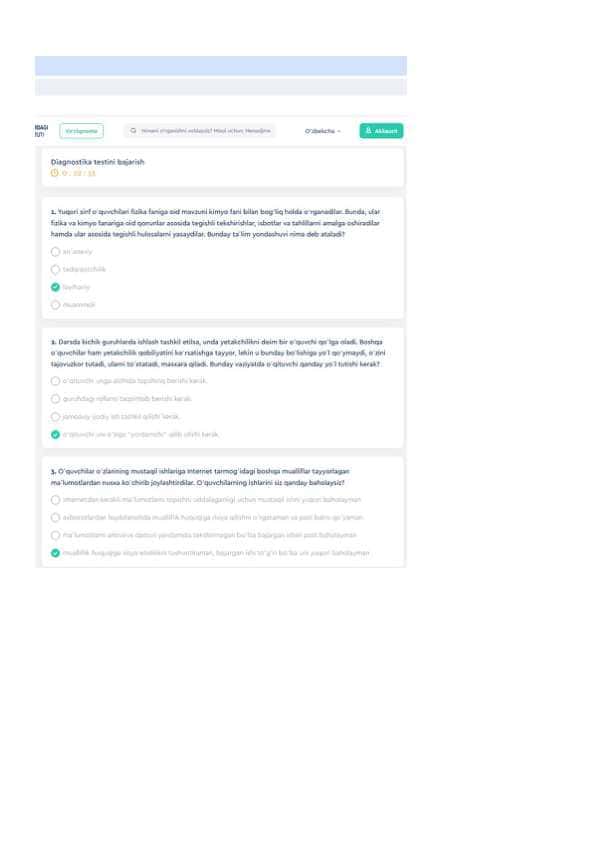 Psixologiya diagnostik test