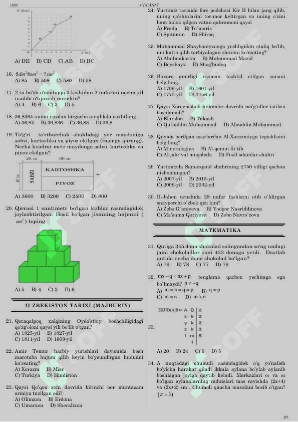 Fizika-Matematika blok test 4