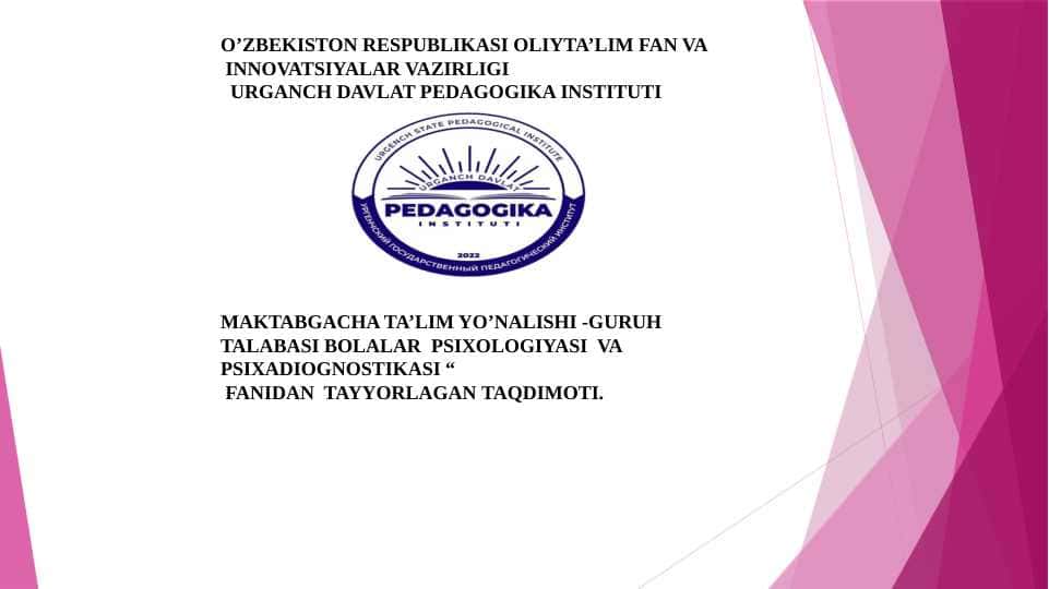 Bolalarni turli xil faoliyat turlarida ijtimoiy faolligini rivojlanishining psixologik pedagogik sharti