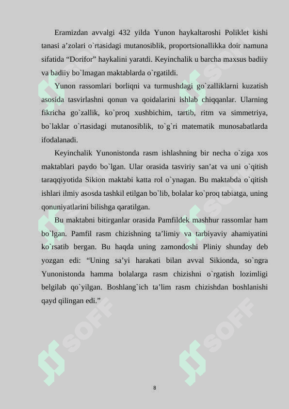 Chet ellarda tasviriy san’atni o‘qitilishi tarixi 8
