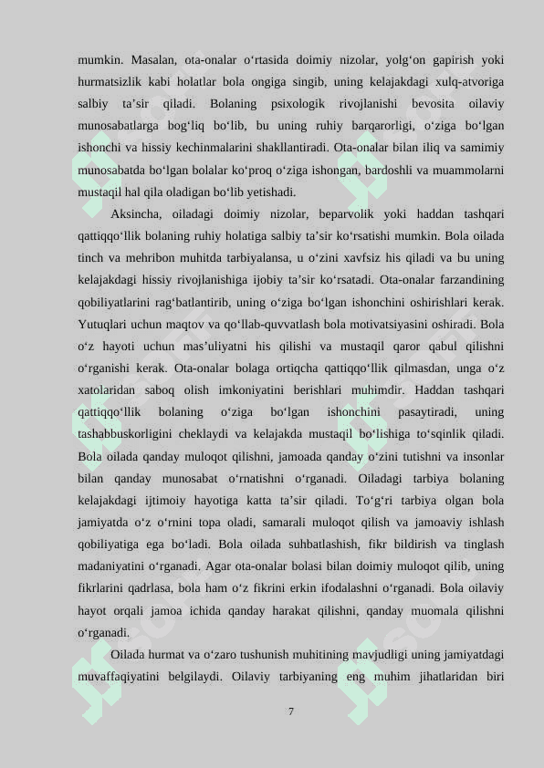 A.S. Makarenkoning oilada bolalarni tarbiyalash haqidagi pedagogik qarashlari 7