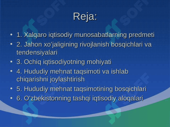 Xalqaro iqtisodiy integratsiyasining mazmuni va mohiyati 2