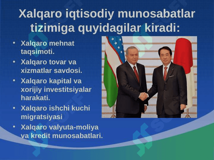 Xalqaro iqtisodiy integratsiyasining mazmuni va mohiyati 6