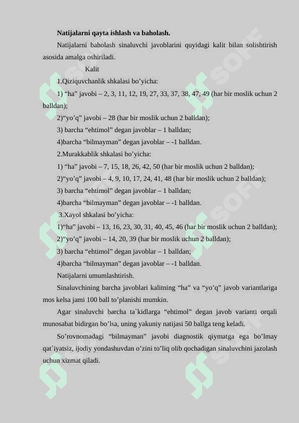 Qobiliyatni psixodiagnostika qilishQobiliyatni psixodiagnostika qilish 8