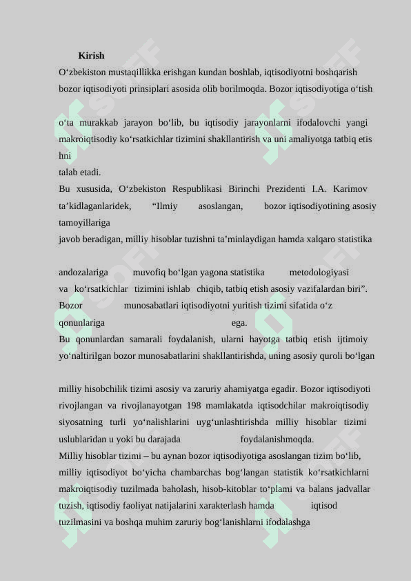 O'zbekistonda milliy hisoblar tizimi: holati va istiqbollari 2