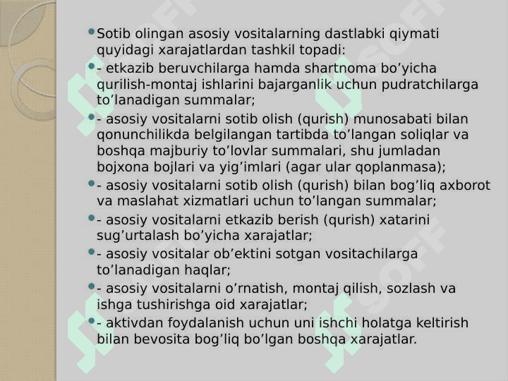 Asosiy vositalar va nomoddiy aktivlar hisobi 5