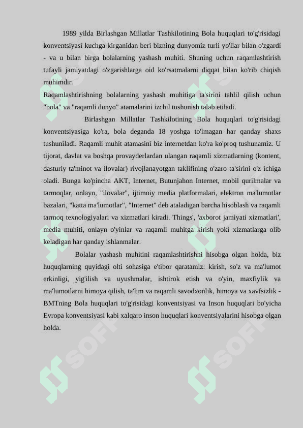 Media muhitda bola huqulari 2