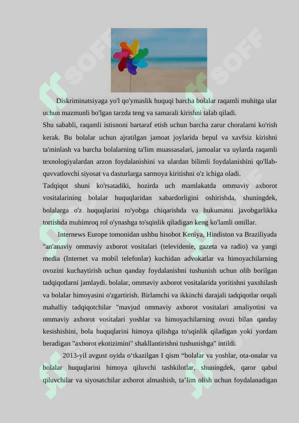 Media muhitda bola huqulari 3