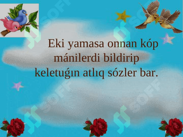 Kóp mánili atlıqlar 3