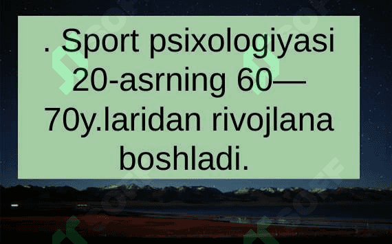 Spoʻrt psixologiyasi fani tarihi 3