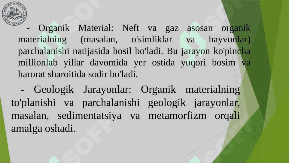 Neft va gaz geokimyosi fanining maqsad, vazifalari va rivojlanish tarixi 6
