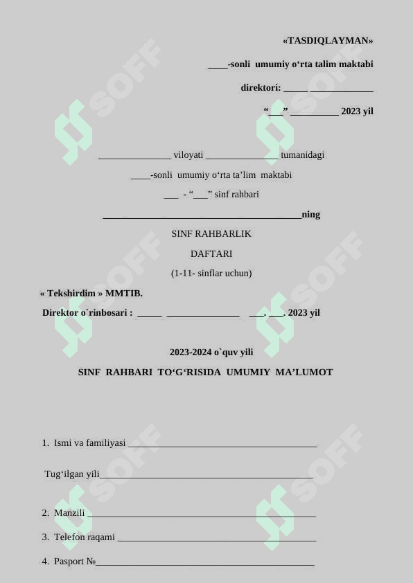 Sinf rahbar daftari yangi  (2024-2025)  tayyori 2