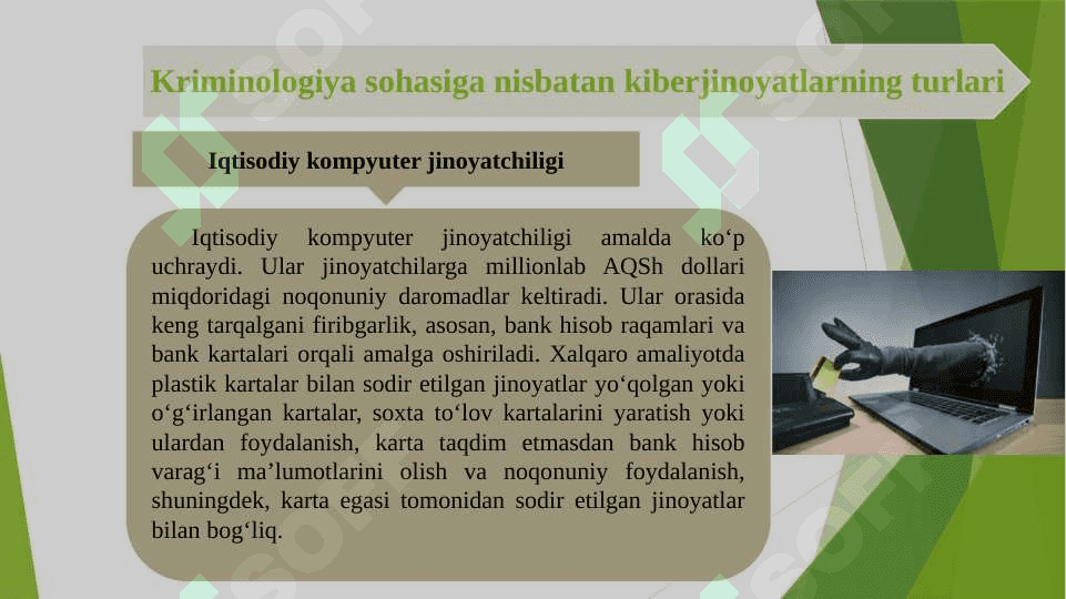 Kiberxavfsizlik asoslari fanidan “Kiberjinoyatchilik, kiberqonunlar va kiberetika” 5