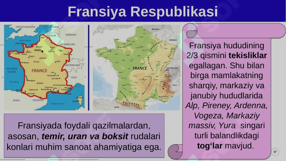 Fransiya Respublikasi 9-sinf geografiya 4