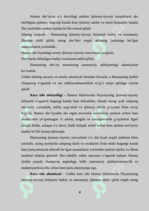 Hamzaning ijtimoiy-siyosiy lirikasi 4