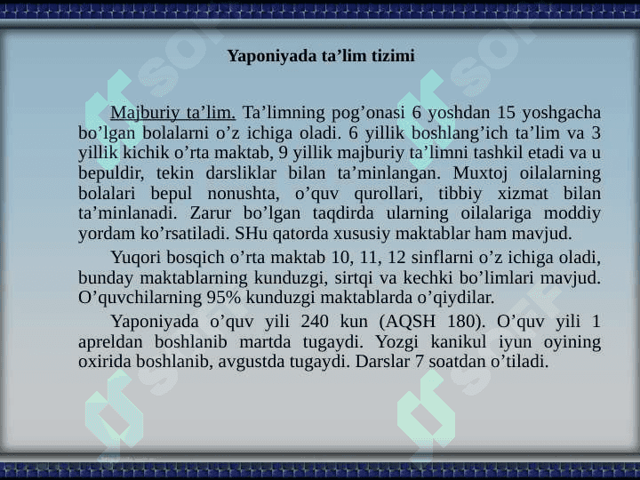 Rivojlangan xorijiy davlatlarda ta’lim tizimi 6