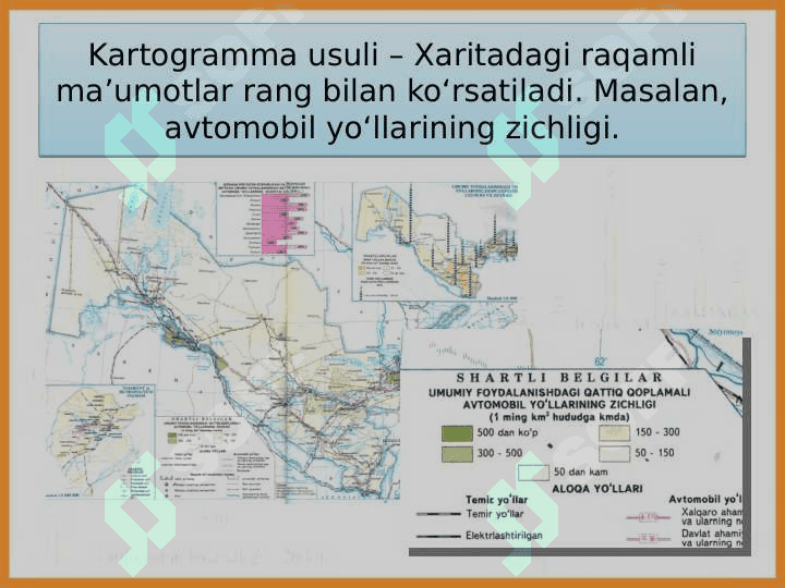 8-sinf. Geografiya. IJTIMOIY-IQTISODIY XARITALAR 7