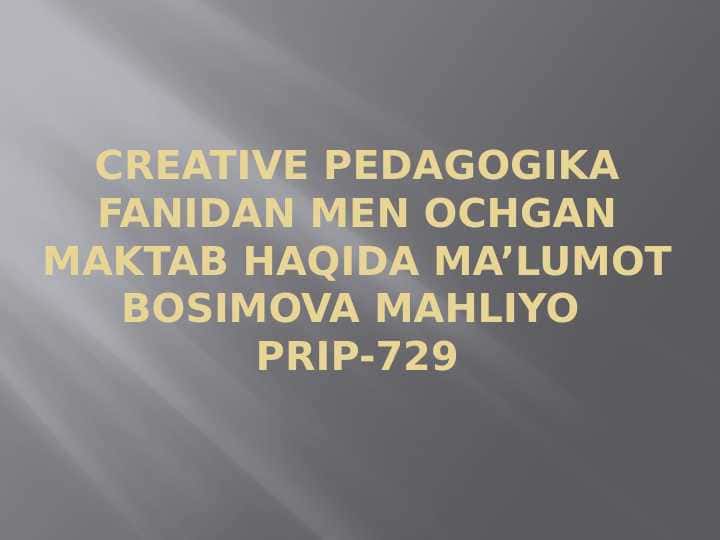 Zamonaviy maktab 1